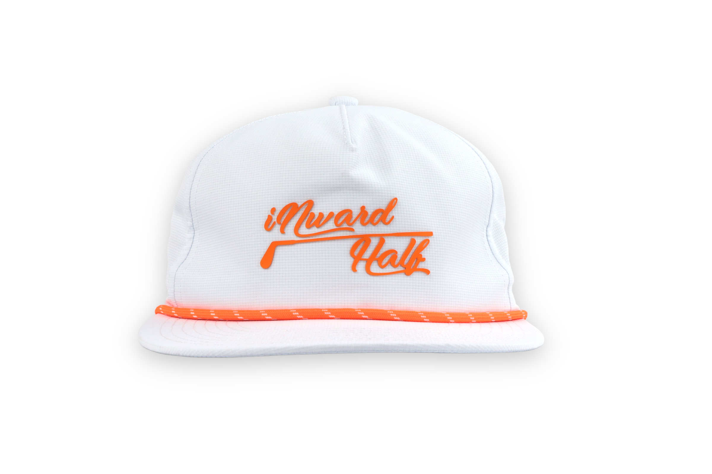 Rope Hat - White (Orange Logo)