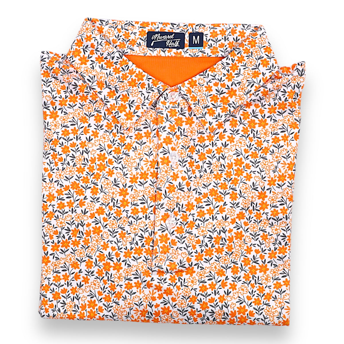 The Fall Flowers Pattern Performance Polo – Inward Half