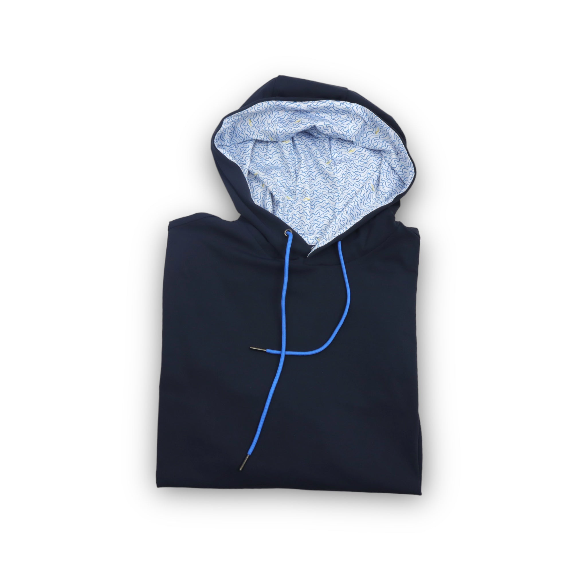 Half blue best sale half white hoodie